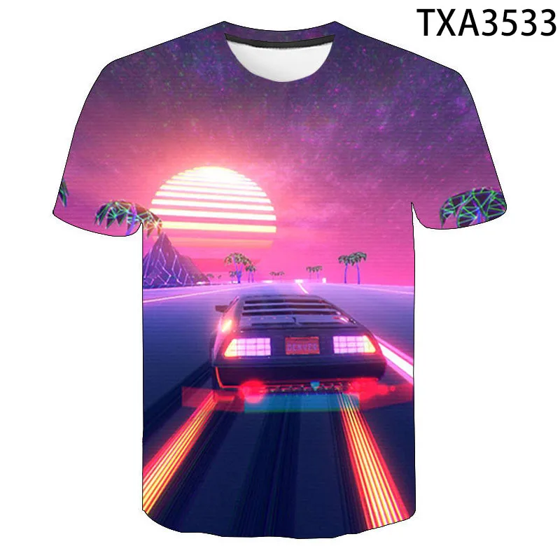 2020 New 3D Print T-Shirt Men Women Children Funy tshirt 80s RETRO VAPORWAVE RETROWAVE SYNTHWAVE Music Hip Hop Tops Tee