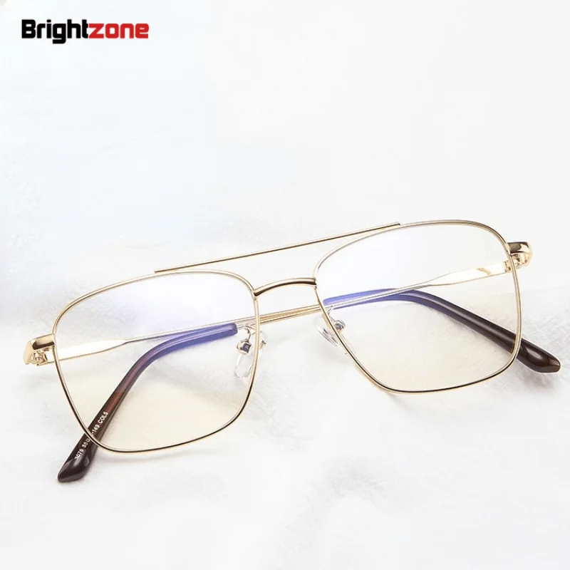 2023 New Metal Pilot Two Bridge Prescription Glasses Spectacle Frame Oculos De Grau Brillen Eyeglasses Frames Men Ukraine Points