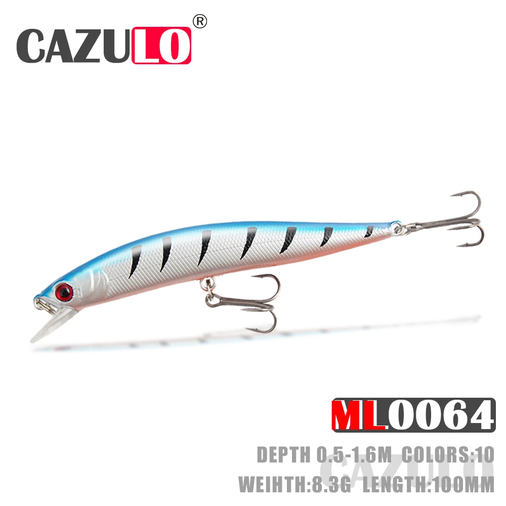 

Minnow Fishing Accessories Lure Isca Artificial Weights 8.3g 10cm Baits Floating 0.5-1.6m Pesca Wobblers Pike Fish Tackle Leurre