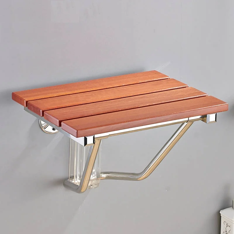 

Folding Bath Shower Seat Wall Mounted Relaxation Shower Chair Solid Wood Shower Folding Seat