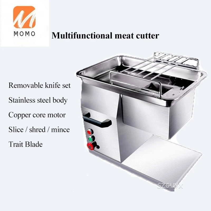 Commercial stainless steel meat slicer dicing machine multifunctional automatic shredding slicer vegetable shredding machine