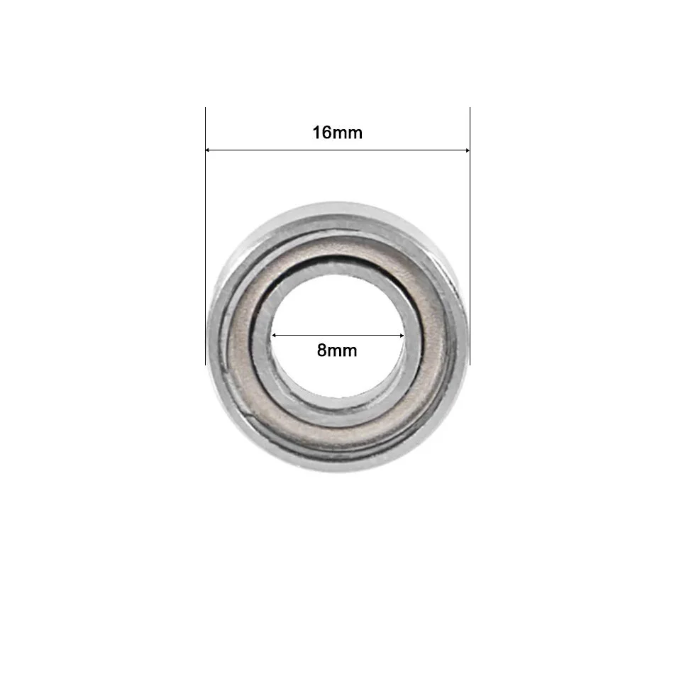 20Pcs/lot 688ZZ Ball Bearing, 8mm x 16mm x 5mm Double Shielded 688-2Z 2080088 Dual Sided Carbon Steel Deep Groove Bearings