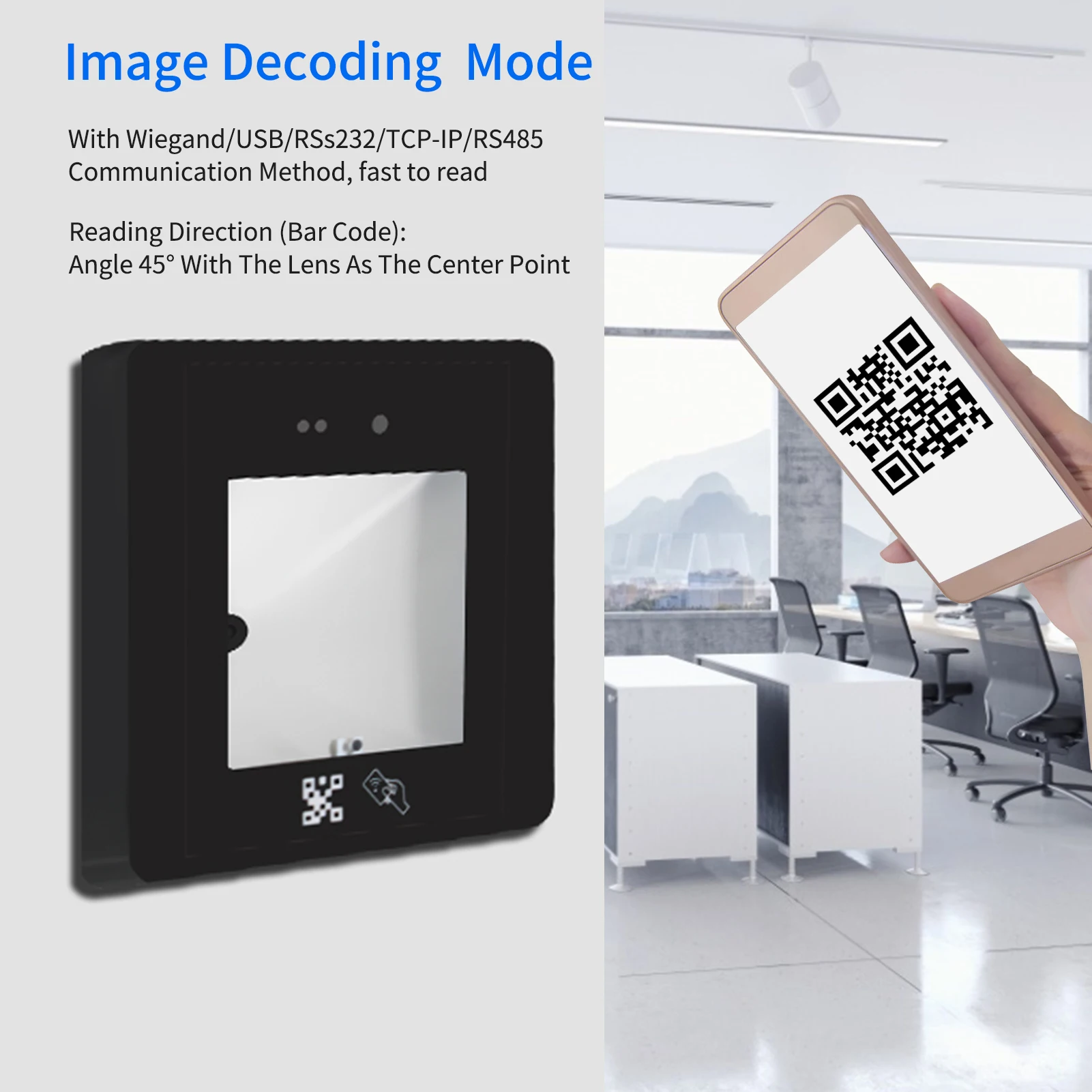 Aibecy Embedded Barcode Scanner Wired Scanning Module RFID Card Reader High Speed Barcode USB Connect for 1D 2D QR Code