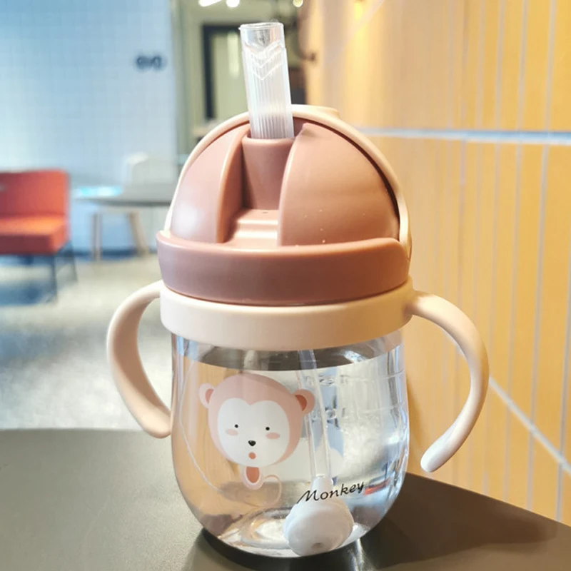 6 Colors Baby Feeding Bottle Anti Colic Air Vent Wide Neck Nursing Cup for Infant BPA Free 250/300ml with Gravity Ball Baby Cup