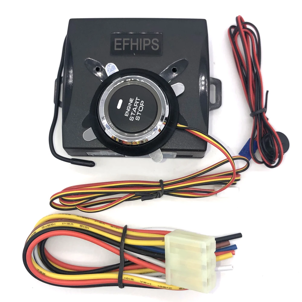 EFHIPS Auto bezkluczykowy dostฤp do pojazdu start system jeden start stop przycisk do uruchamiania silnika alarm do pojazdu system zdalnego