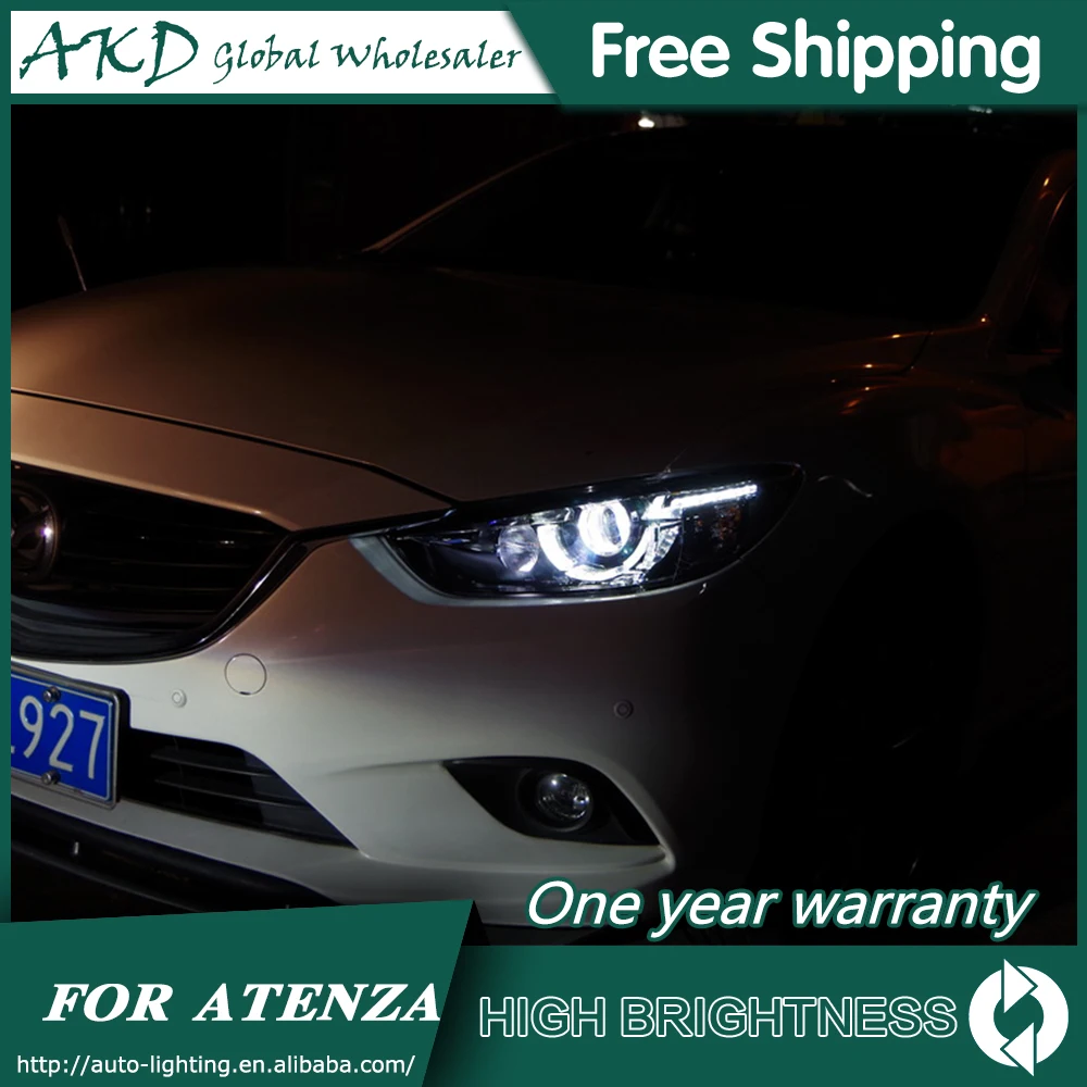 Headlights For Mazda 6 Atenza 2013-2017 DRL Daytime Running Lights Head Lamp LED Bi Xenon Bulb Fog Lights Car Accessories