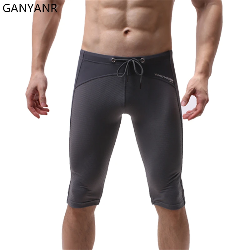 

GANYANR Running Tights Men Compression Shorts Leggings Gym Sportswear Fitness Basketball Sport Legging Jogging Training Exercise