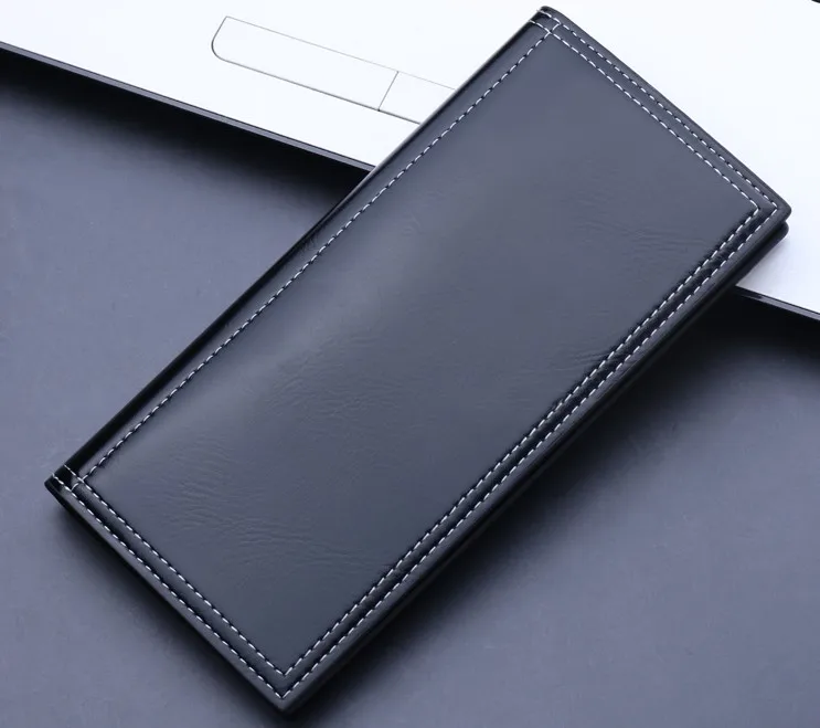 

ultrathin long wallet OL use card bag simplicity design man Oil wax skin business wallet