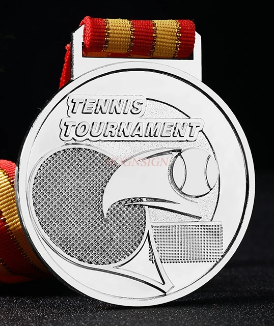 Tennis Match Medal School Sports Group Competition Gold, Silver And Bronze Metal Medals Listed 2021