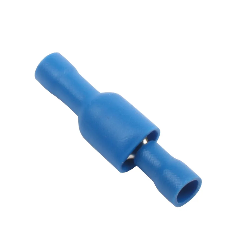 100 pz 50 paia 6.3mm 16-14AWG femmina maschio connettore di cablaggio elettrico isolato terminale a crimpare vanga blu FDFD2-250 MDD2-250