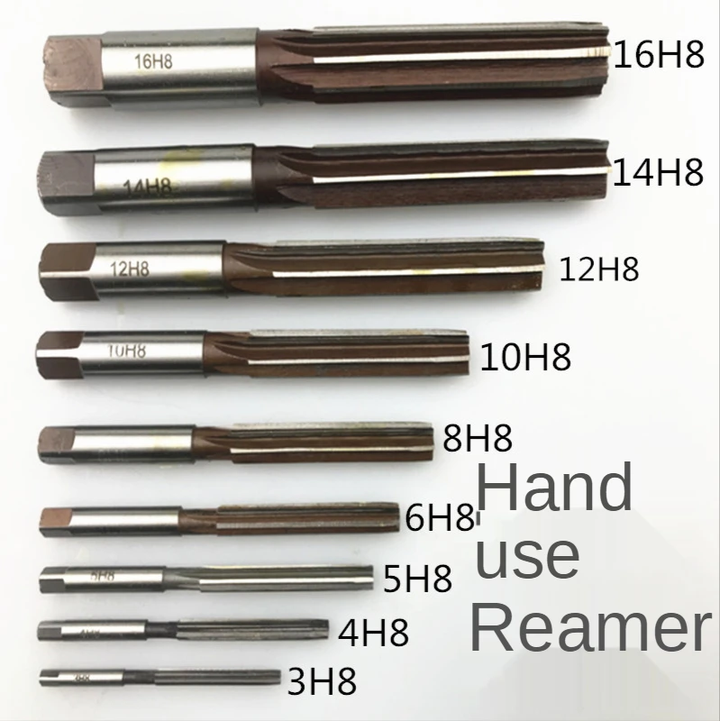 Cutting Tools Hand Reamer 9pcs/10pcs HSS High Speed Steel Straight Shank Reamer Set 3-4-5-6-7-8-9-10-11-12 -14-16 H8