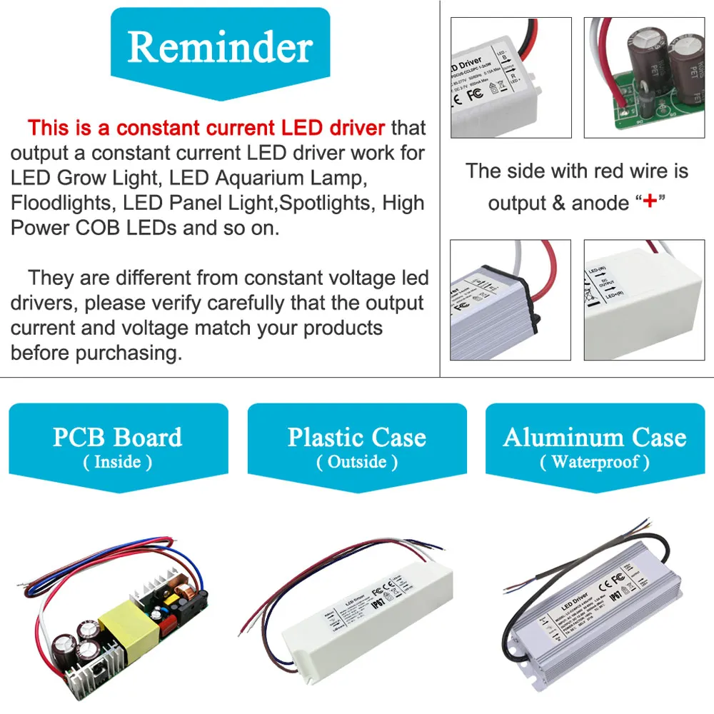 Lighting Transformers LED Driver Constant Current 700 1200 2100 2400 3000 mA 40 50 60 70 80 W Watt IP67 Power Supply