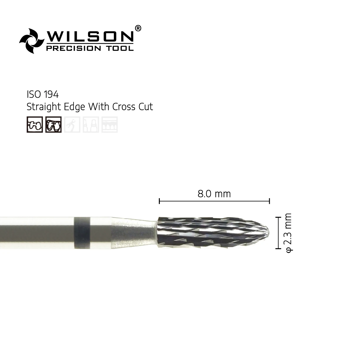 WilsonDental Burs 5001505 -ISO 289 194 023 Tungsten Carbide Dental Burs for trimming Metal