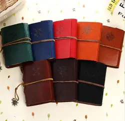 A7 Leather Writing Journal Notebook Classic Embossed Vintage Nautical Spiral Blank String Refillable Diary Notepad Sketchbook