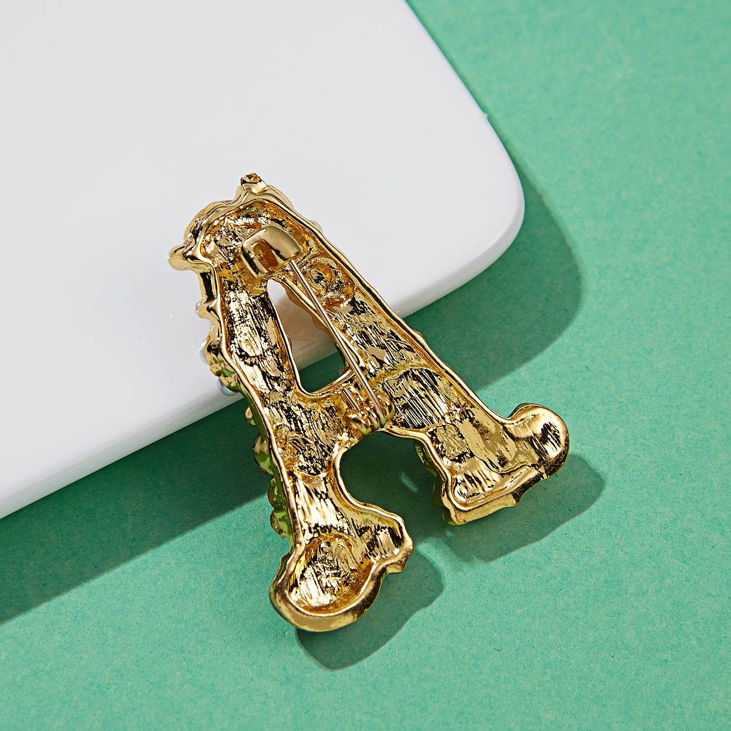 Rinhoo Vintage Strass Buchstabe A D G S M Emaille Imitation Perlen Broschen Frauen Barock Alphabet Initial Pins Hochzeit Schmuck – Detail 27