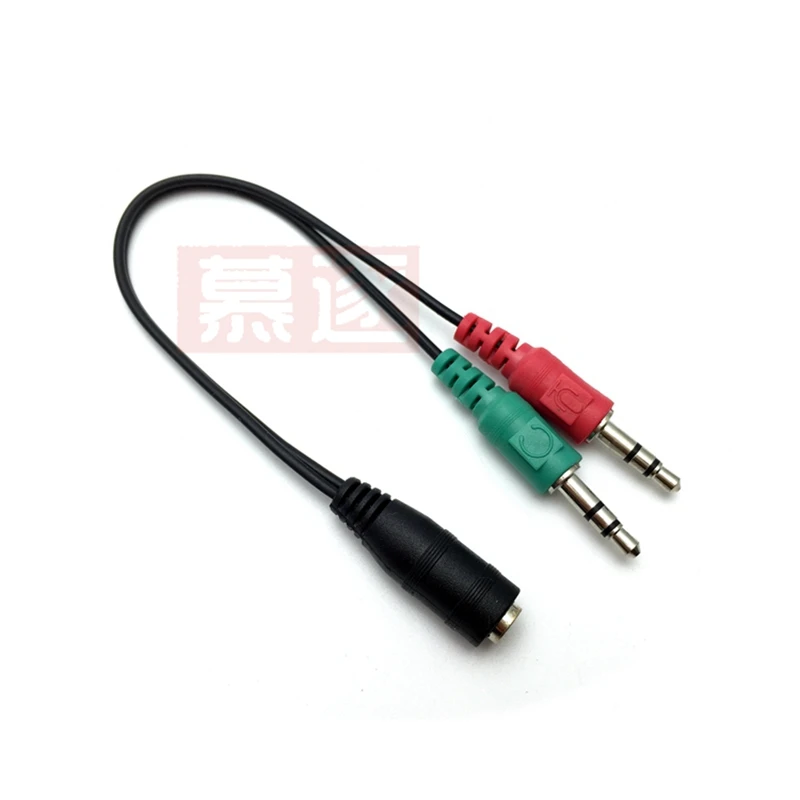 Splitter słuchawki jack 3.5mm Stereo Audio y-splitter 2 żeńskie do 1 Adapter kabla ze złączem męskim wtyczka mikrofonu do słuchawek