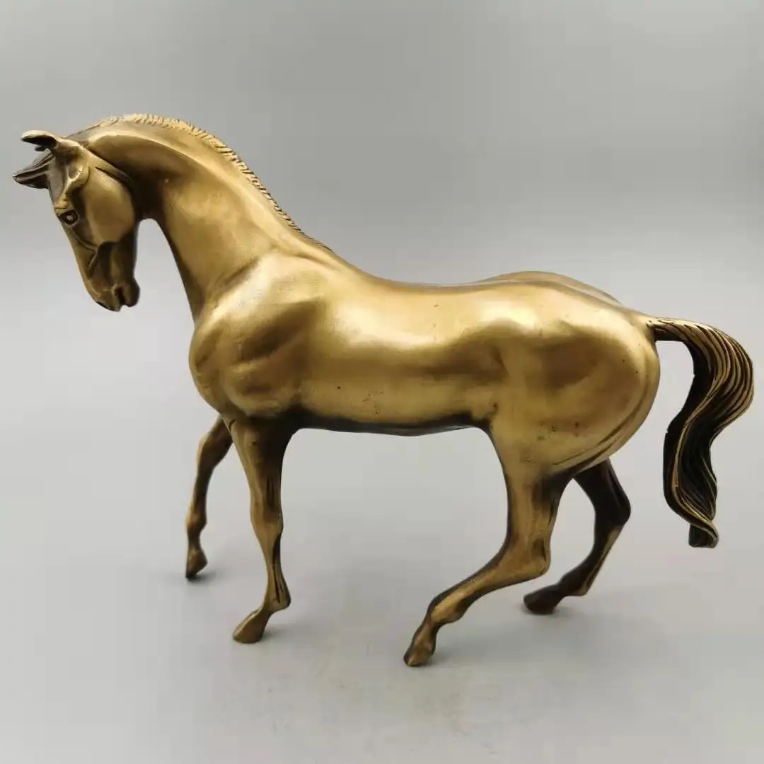 

Old Chinese high quality bronze horse statue, walking horse statue