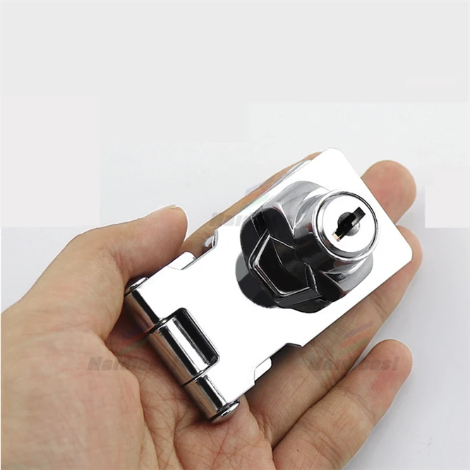 10pcs/lot Drawer Door Cabinet Cupboard Toilet Safety Locks 2.5inch 3inch Self Locking Security Hasp Staple Furniture lock