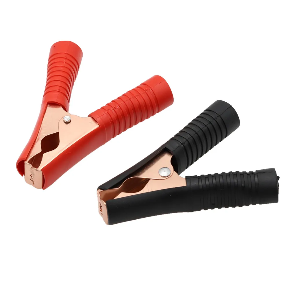 2PCS Hot Car Alligator Clips Battery Clamps Crocodile Clip 100A Red Black