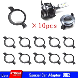 10 pçs h7 base da lâmpada para ford mondeo preto design led faróis adaptador soquete conector para peugeot citroen 508 2008 3008 d103