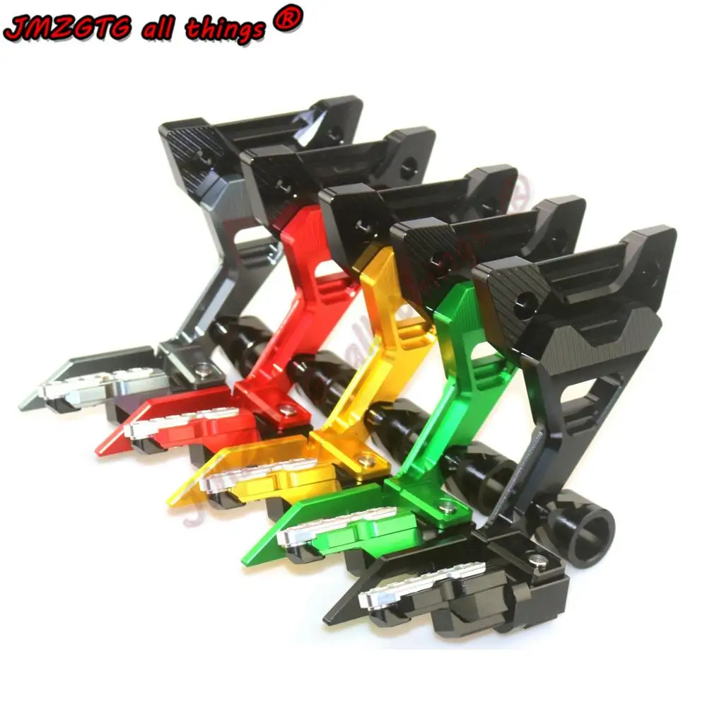 Motorcycle CNC Rear Footrests Bracket Kit Foot Pegs Rests Assembly For KAWASAKI Z250 Z300  Ninja250R Ninja300R 2013-