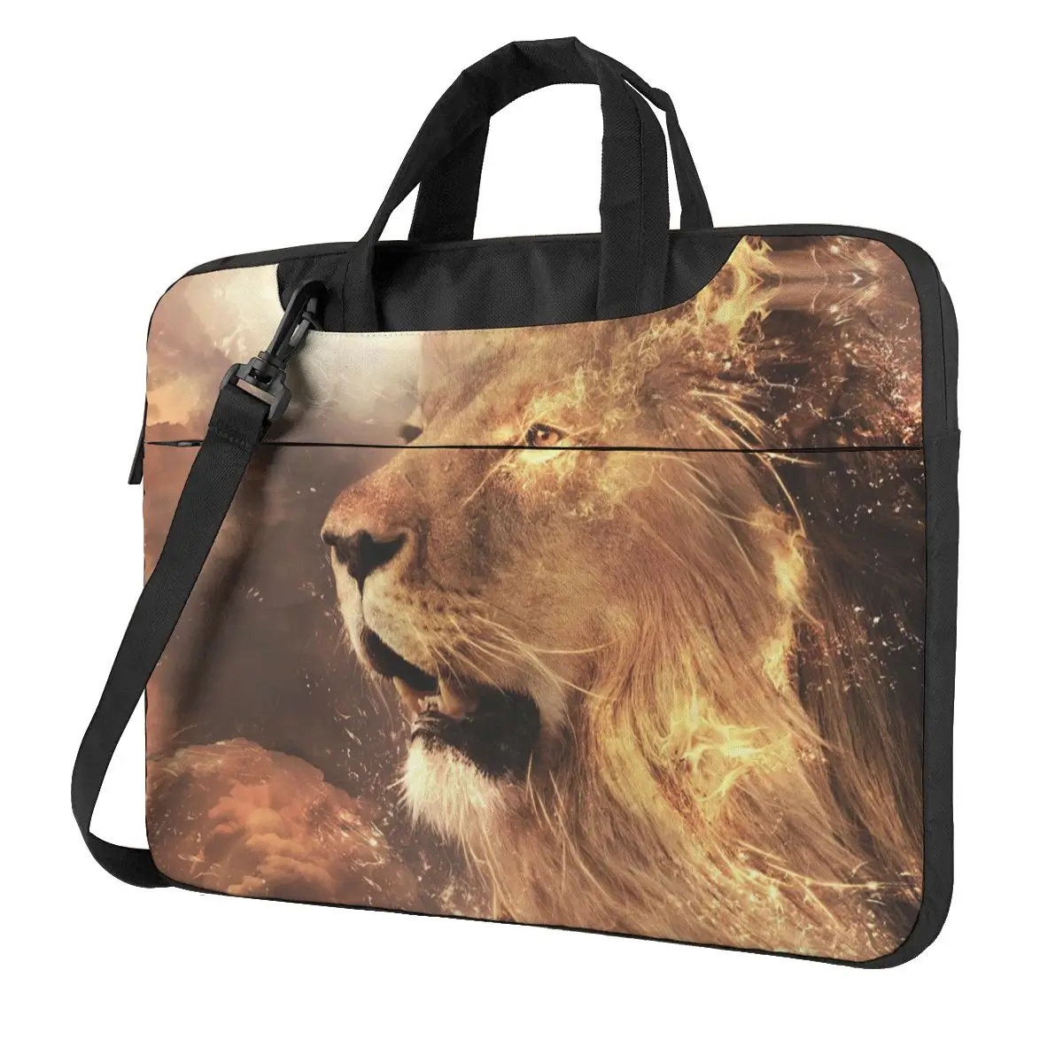 

Animal - Lion Laptop Bag Case Protective Vintage Computer Bag Bicycle Crossbody Laptop Pouch