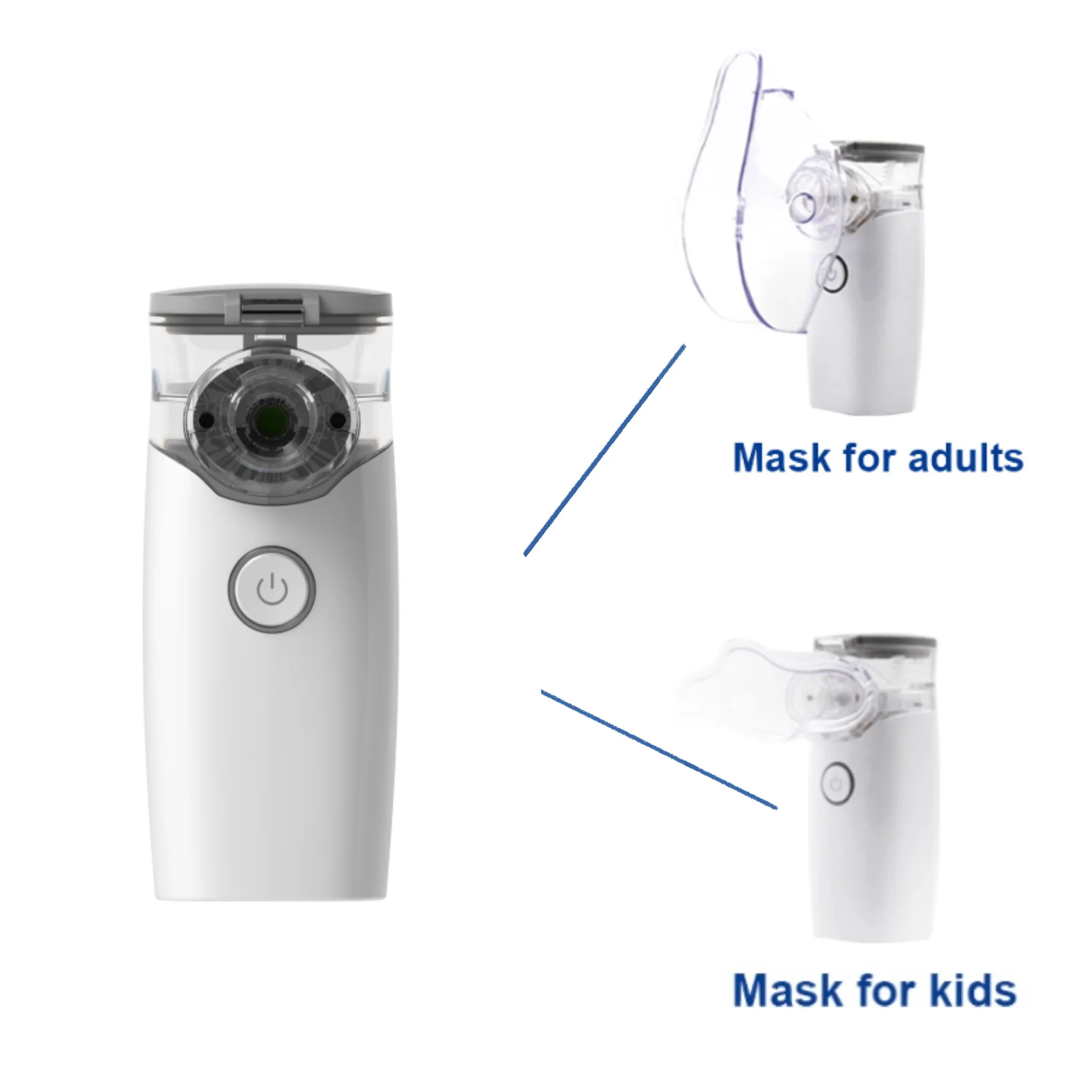 CONTEC NE-M01/L Portable Ultrasonic Mesh Nebulizer Adult Child two masks handheld Humidifier,USB