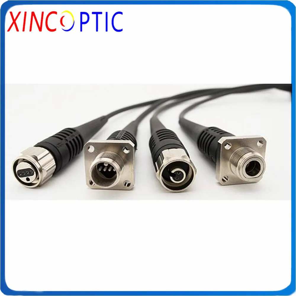 150M 4Core SMF 9/125 ODC Male(Round) to ODC-M 4Fiber Armored Cable Patch Cord  with PCD235 Reel With 2Pcs 4C ODC-LC 1M Connector