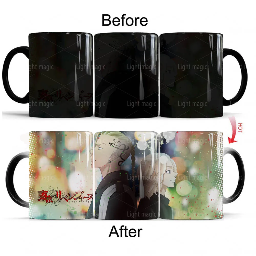 2021 Summer New Anime Tokyo Revengers Coffee Mug 350Ml Heat Sensitive Color Changing Coffee Mug Best Friends Birthday Mug