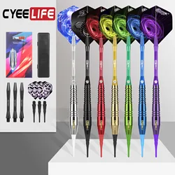 CyeeLife-Soft Tip Darts for Indoor Sports, Plastic Electronic Darts, Crystal Nylon Dart Board, Shafts Wing, 18G, 3Pcs