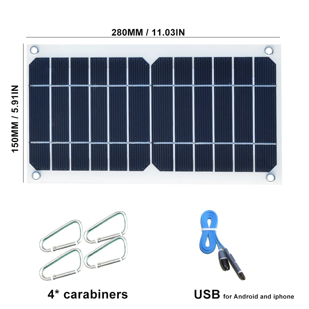 Mini panel słoneczny 5w 6v 12v ogniwo słoneczne 5v ładowarka USB do telefonu power bank telefon komórkowy bateria światło camping wodoodporny