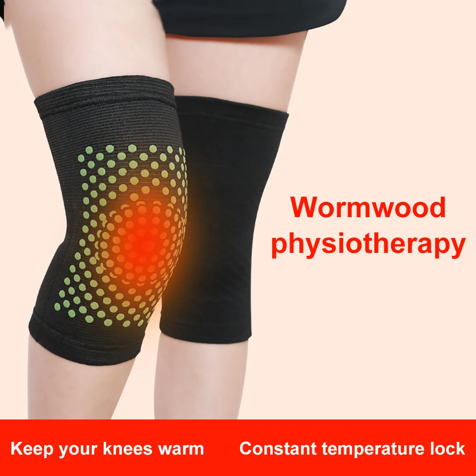 2 Pieces Of Self-Heating Support Knee Pads Plus Cashmere To Keep Warm Arthritis Joint Pain Recovery Belt Sports Equipment