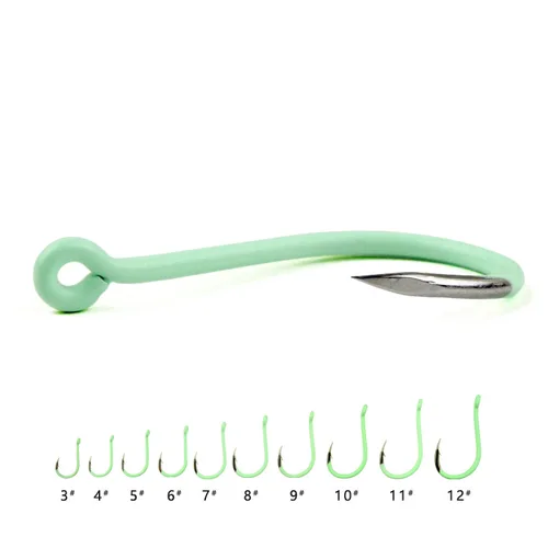 Imagen 2 del producto Anzuelo de púas de pesca luminoso, anzuelo Triangular de ataque rápido con punta de aguja, anzuelo negro para lubina, Japón, 10 Uds.