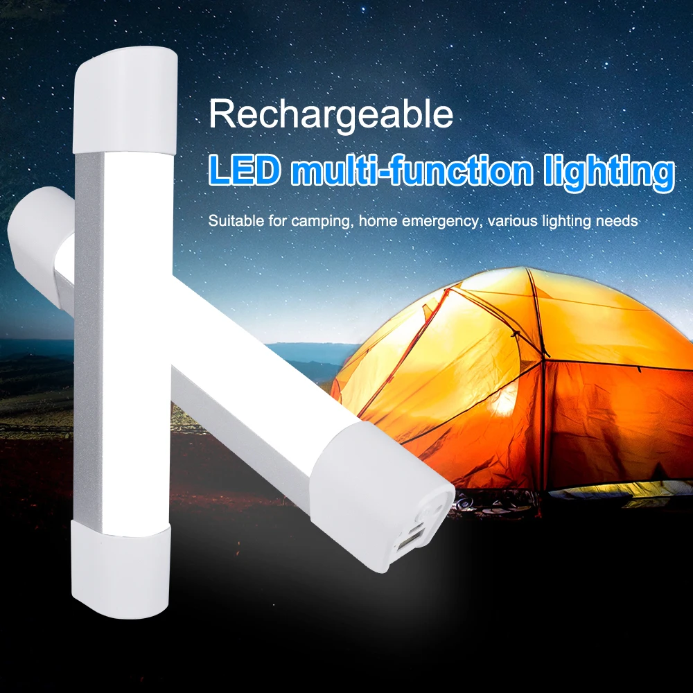 PALO LED Portable Metal Emergency Light Outdoor Table LampRechargeable Flashlight Adjustable Brightness USB Charge With SOS Mode