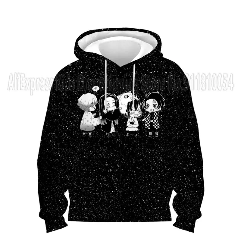 Toddler Demon Slayer 3D Print Hoodies Kids Anime Sweatshirts Boys Girls Cartoon Pullovers Children Tops Coats Sudadera Escolar