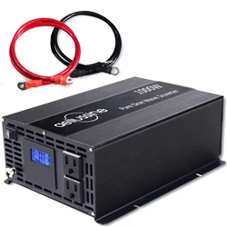 Solar Panel Power Inverter 1000W Pure Sine Wave Inverter 12V/24V/36V/48V DC to 100V/120V/220V/230V/240V AC Converter Transformer