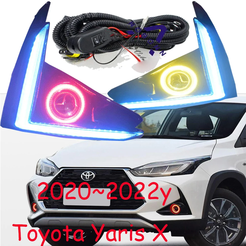 

car bumper headlight yaris X daytime running light 2020~2022y DRL car accessories LED halogen hid headlamp yaris fog light