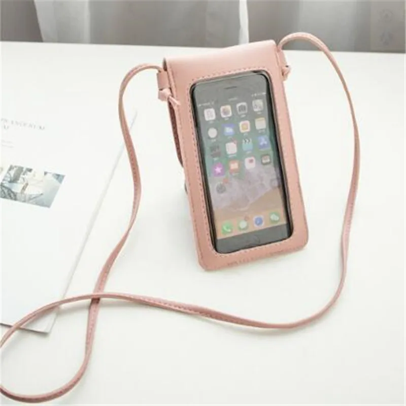 Women's Smartphone bag touch screen phone bag ladies mobile phone bag female hollow messenger coin purse girl shoulder mini bag