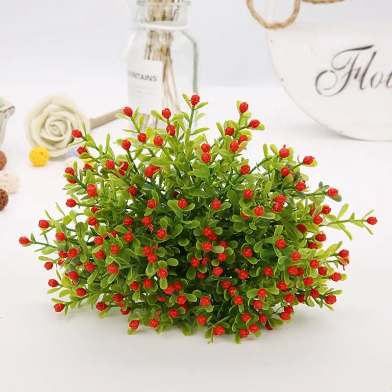 New Artificial Plastic Plants Christmas Decoration Artificial Plant Ferns Simulation Plant Plastic Flower Fern Home Accessories