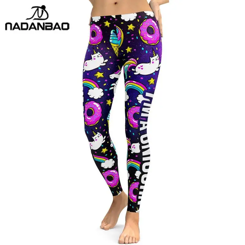 NADANBAO 2022 Unicorn Party Series Leggings Women Colorful Digital Print Sexy Leggins Casual Workout Fitness Pants