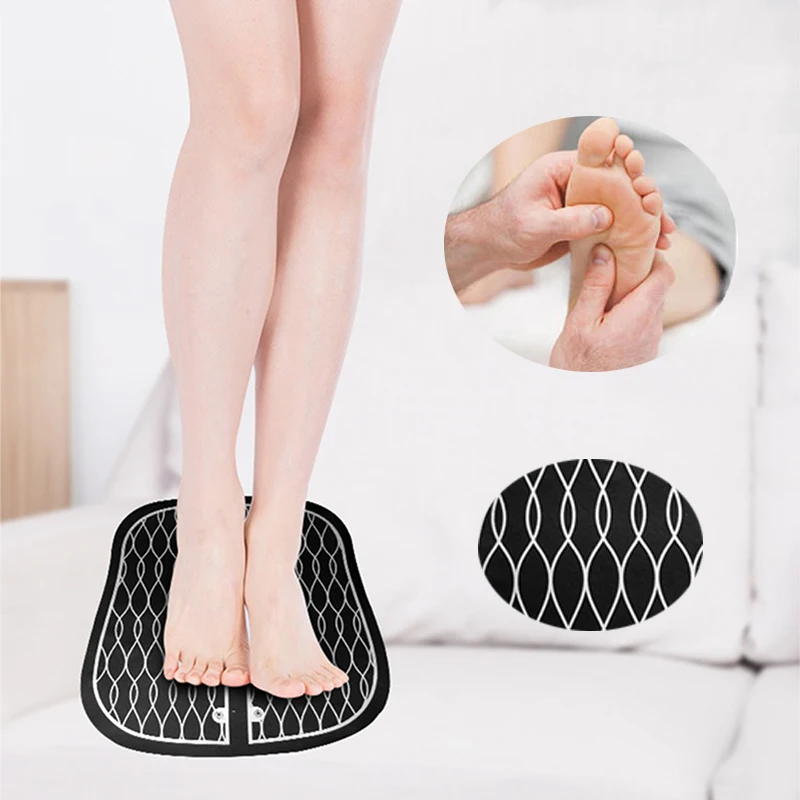 

Electric Physiotherapy Foot Massager Pad EMS Pulse Foot Vibrator Feet Muscle Stimulator Foot Massage Pad Masajeador De Pies