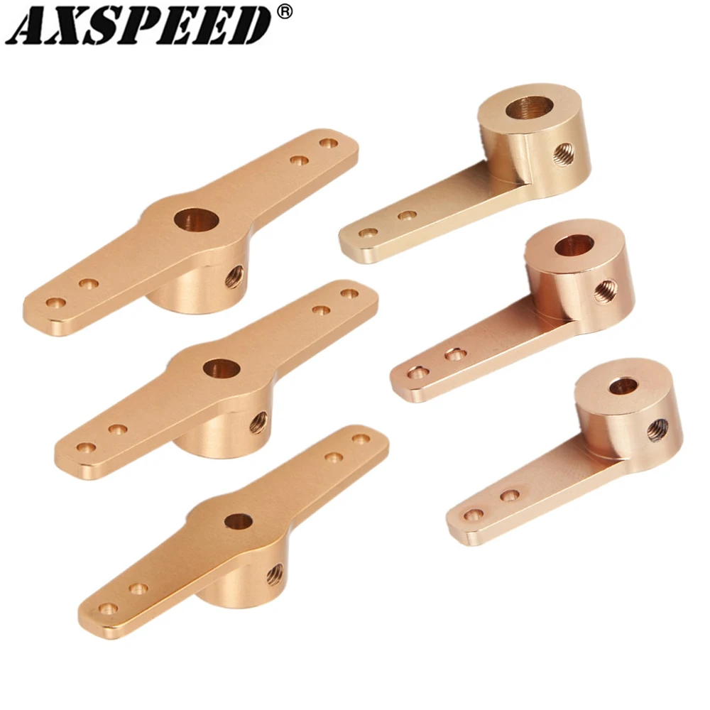 AXSPEED Metal Steering Servo Arm Single&Dual Horn Arm 3.1/4.1/5.1mm for RC Car Boat Servo Roker Arms Rudder Upgrade Parts