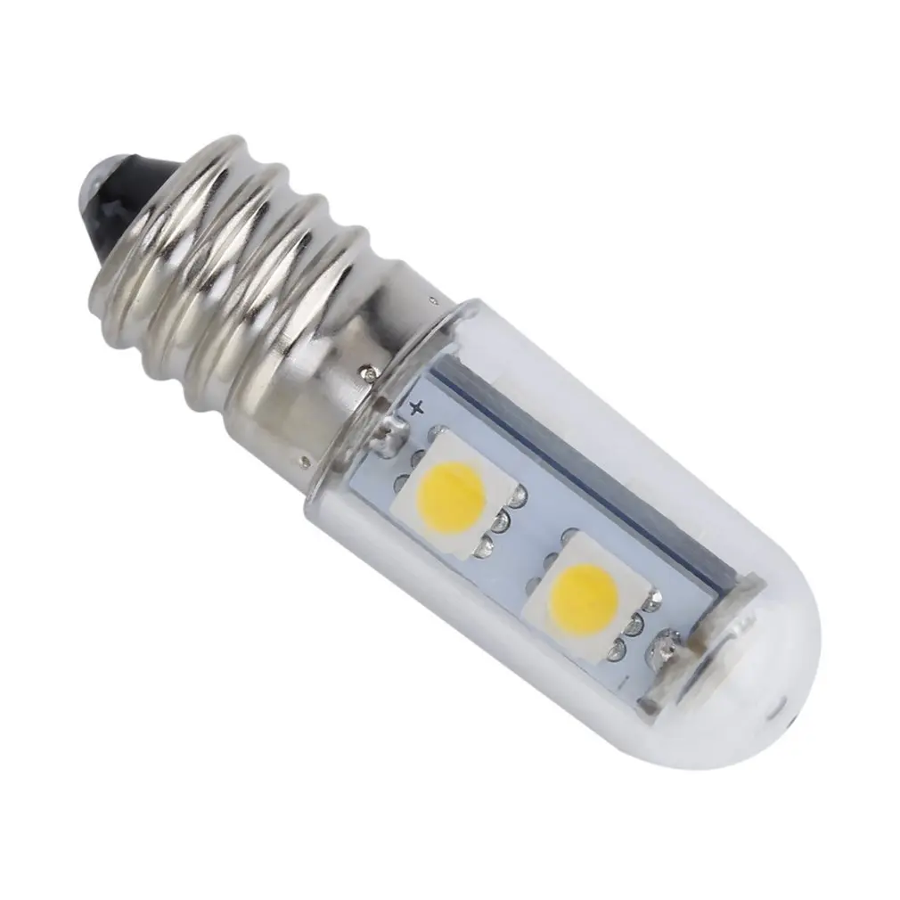 Mini E14 1W 7 LED 5050 SMD Warm White Light For Sewing Machine Refrigerator Lamp 220V LED Bulb