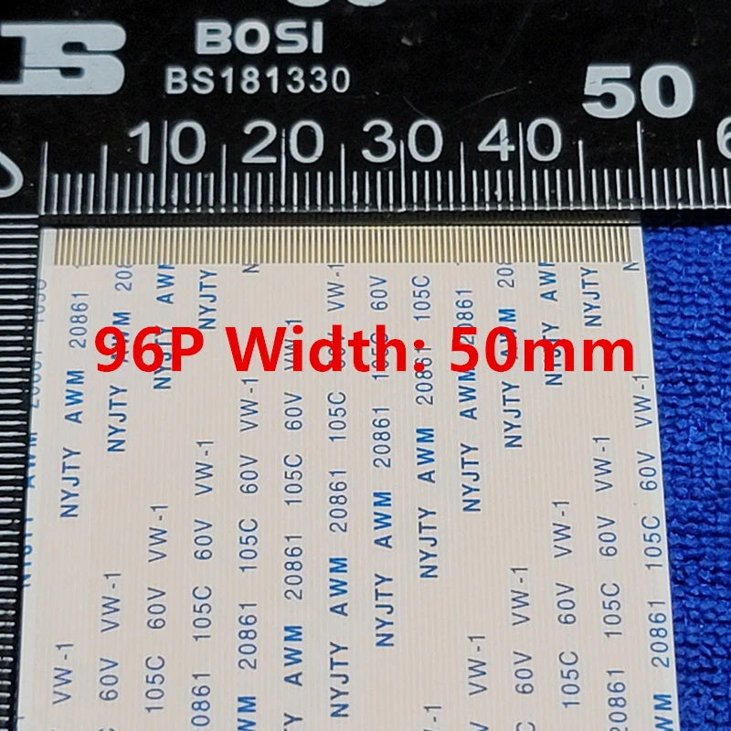 96Pin w/ Hook AWM 20706 / 20861 105C 60V VW-1 FFC Ribbon Cable The gold plating length can be 0.5mm