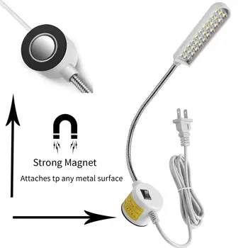 10/20/30 LED सिलाई मशीन लैंप 360 डिग्री फ्लेक्सिबल एडजस्टेबल गूज़नेक वर्क लैंप इंडस्ट्रियल लाइट्स वर्कबेंच के लिए मैग्नेटिक बेस के साथ 10 best sales एलईडी औद्योगिक - №3
