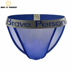 BRAVE PERSON Sexy Transparent Men‘s Briefs Mesh Gauze Underwear Penis Pouch Men Underpants Briefs Low-waist Panties For Man