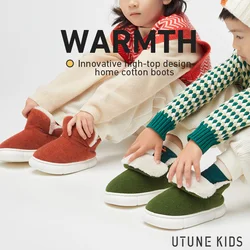 UTUNE KIDS Mädchen-Schneestiefel, warme Plüsch-Innenschuhe für Kinder, EVA-Plattform, Filz, solide Jungen-Stiefel, rutschfeste Außenschuhe