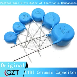 5 pçs/lote 10KV 15KV 20KV 25KV 30KV 40KV 50KV 101 102 103 221 222 331 332 471 472 501 CT81 High Voltage capacitor De Cerâmica