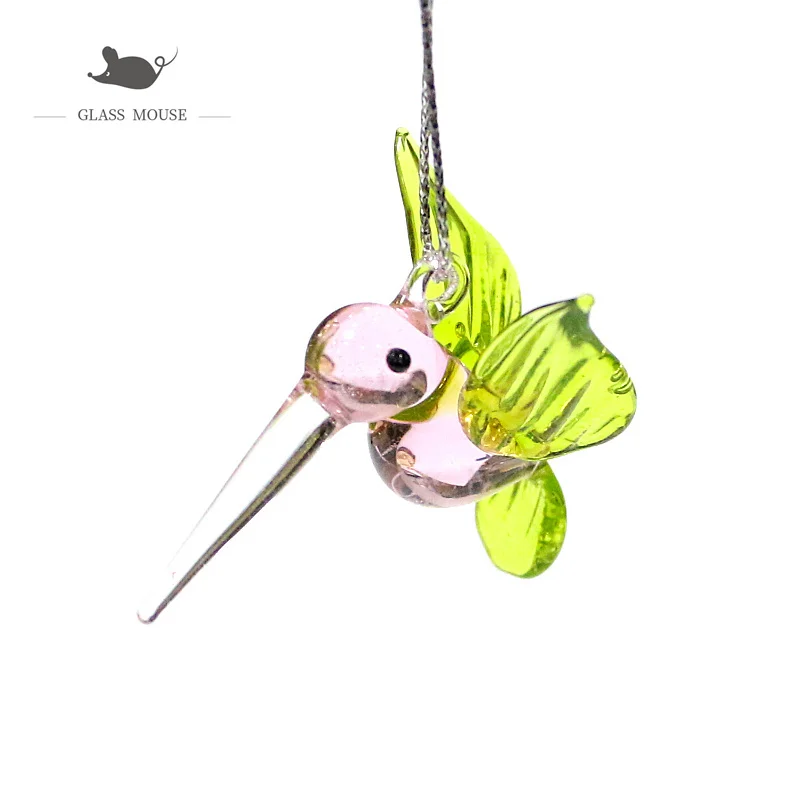 Hanging Pink Glass Sea Animal Pendant Cute Octopus Dolphin Seahorse Whale Rabbit Bird Owl Penguin Cactus Butterfly Pumpkin Angel