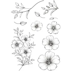 ZFPARTY Flowers Transparent Clear Silicone Stamp/Seal for DIY scrapbooking/photo album Decorative clear stamp sheets